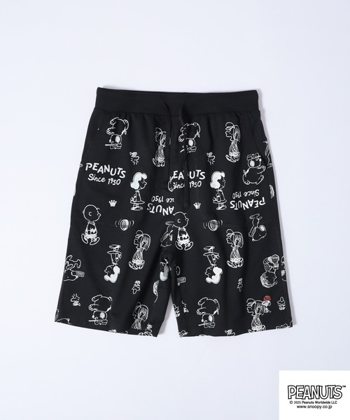 PEANUTS(ピーナッツ)の「PEANUTS プリント総柄ミニ裏毛ハーフパンツ(その他パンツ・メンズ・ブラック系/オートミール/杢グレー/ネイビー/ライトカーキ/ブラック系1/グレイッシュベージュ/ブラック/カーキ系/チャコール/アイボリー系/グレー系・L/M/LL/S)」の17枚目の写真