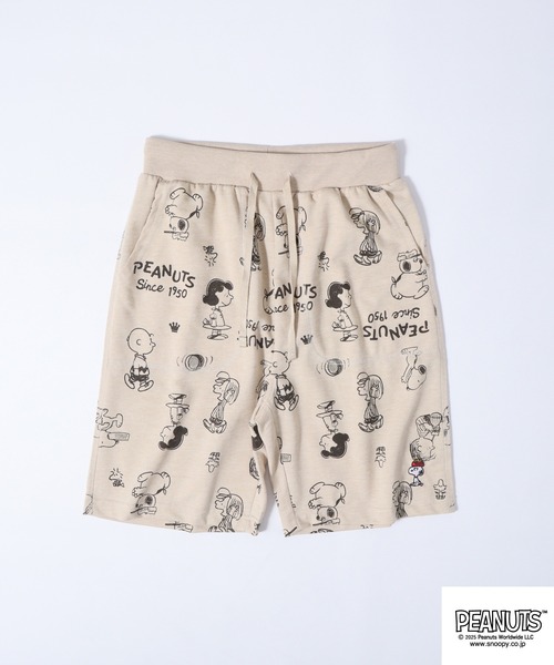 PEANUTS(ピーナッツ)の「PEANUTS プリント総柄ミニ裏毛ハーフパンツ(その他パンツ・メンズ・ブラック系/オートミール/杢グレー/ネイビー/ライトカーキ/ブラック系1/グレイッシュベージュ/ブラック/カーキ系/チャコール/アイボリー系/グレー系・L/M/LL/S)」の19枚目の写真