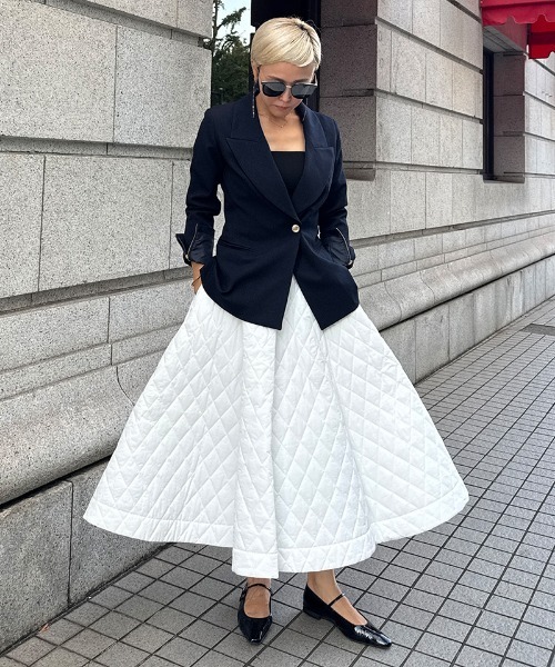 ジェンヌ　機能中綿キルティングスカート セール】機能中綿キルティングスカート（スカート）｜JENNE（ジェンヌ