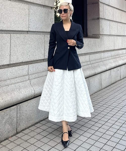 JENNE(ジェンヌ)の「機能中綿キルティングスカート(スカート・レディース・ブラック/ネイビー/ホワイト・SMALL/MEDIUM/LARGE)」の21枚目の写真
