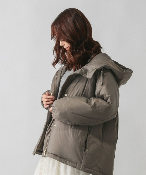 セール】エアリュクスダウンフードブルゾン/495695（ダウンジャケット