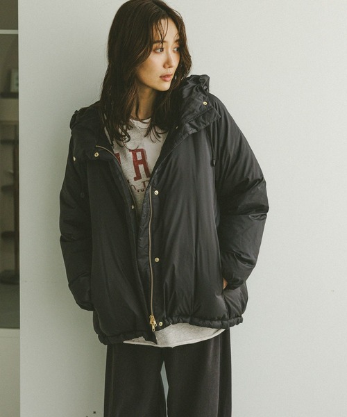 セール】エアリュクスダウンフードブルゾン/495695（ダウンジャケット