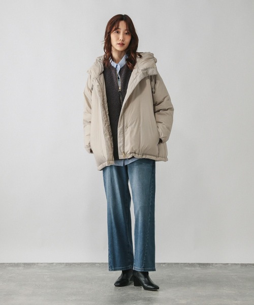 セール】エアリュクスダウンフードブルゾン/495695（ダウンジャケット