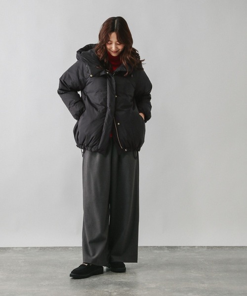 セール】エアリュクスダウンフードブルゾン/495695（ダウンジャケット