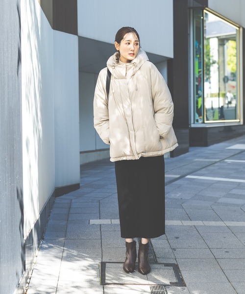 セール】エアリュクスダウンフードブルゾン/495695（ダウンジャケット