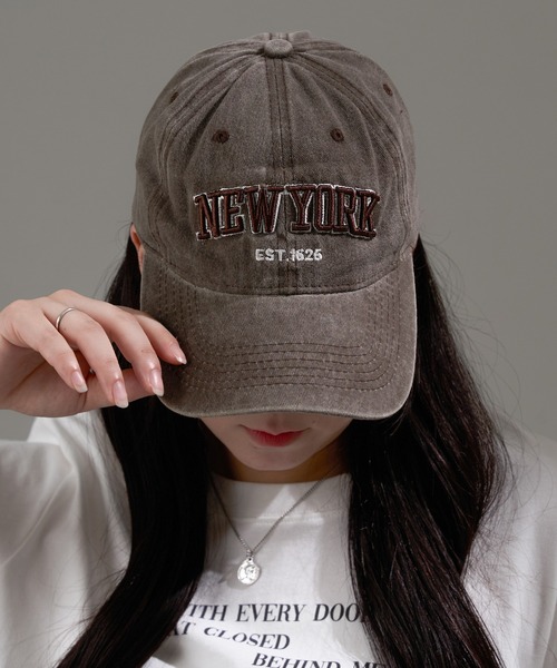 apres jour mignon（アプレジュールミニョン）の「【apresjour mignon×ARIAZ】加工ロゴキャップ（キャップ・レディース・カーキ/ネイビー/ブラウン系その他/ブラック/グレー・ONESIZE）」の3枚目の写真