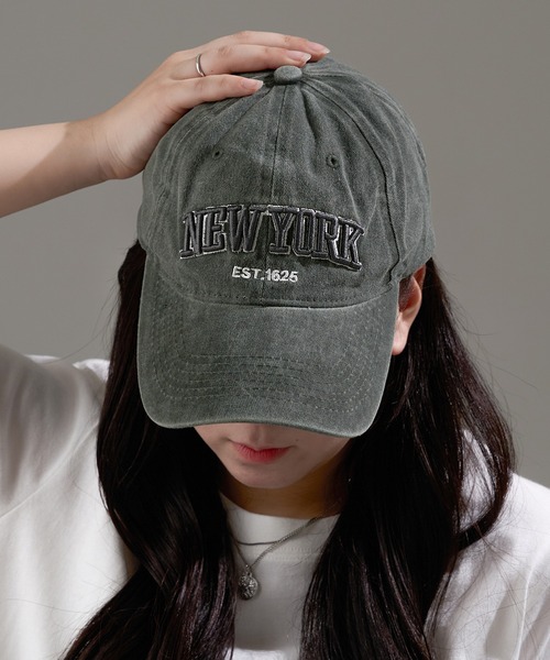 apres jour mignon（アプレジュールミニョン）の「【apresjour mignon×ARIAZ】加工ロゴキャップ（キャップ・レディース・カーキ/ネイビー/ブラウン系その他/ブラック/グレー・ONESIZE）」の4枚目の写真