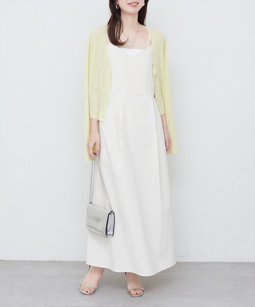 natural couture（ナチュラルクチュール）の「バックリボンキャミワンピース（ワンピース・レディース・モカ/レッド系その他/ブラック/アイボリー・FREE）」の6枚目の写真