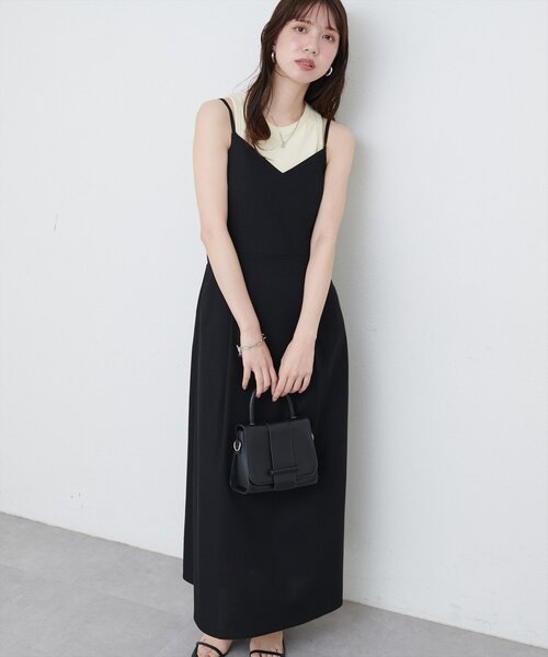 natural couture（ナチュラルクチュール）の「バックリボンキャミワンピース（ワンピース・レディース・モカ/レッド系その他/ブラック/アイボリー・FREE）」の10枚目の写真
