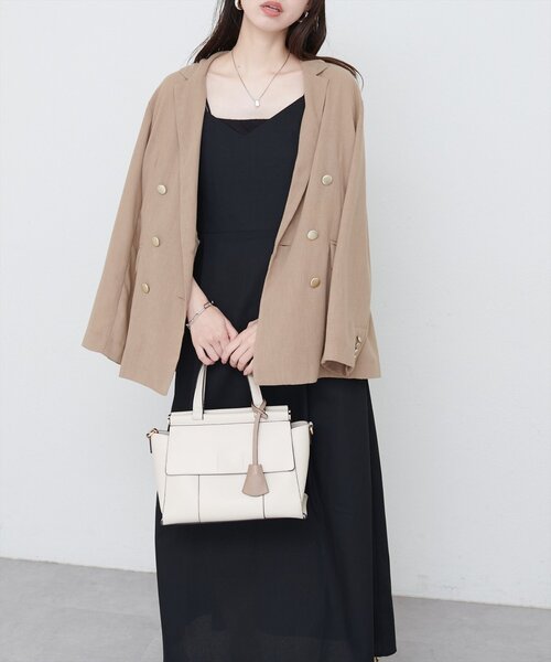 natural couture（ナチュラルクチュール）の「バックリボンキャミワンピース（ワンピース・レディース・モカ/レッド系その他/ブラック/アイボリー・FREE）」の12枚目の写真