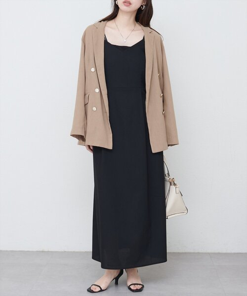 natural couture（ナチュラルクチュール）の「バックリボンキャミワンピース（ワンピース・レディース・モカ/レッド系その他/ブラック/アイボリー・FREE）」の14枚目の写真