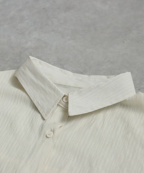 antiqua（アンティカ）の「シャドーストライプシャツ（シャツ/ブラウス・レディース・アイボリー/ブラック・ONESIZE）」の15枚目の写真