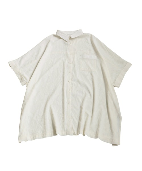 antiqua（アンティカ）の「シャドーストライプシャツ（シャツ/ブラウス・レディース・アイボリー/ブラック・ONESIZE）」の13枚目の写真