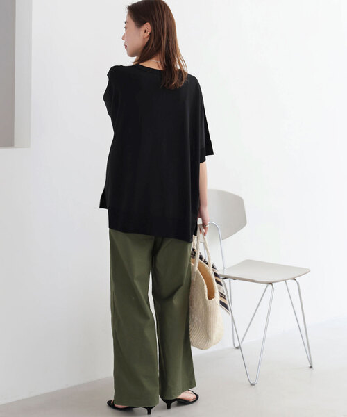 JOURNAL STANDARD relume（ジャーナルスタンダード　レリューム）の「《追加4》接触冷感 / ウォッシャブルクールポンチョプルオーバー（ニット/セーター・レディース・ブラウン/ブラック/ライトグレー・FREE）」の7枚目の写真