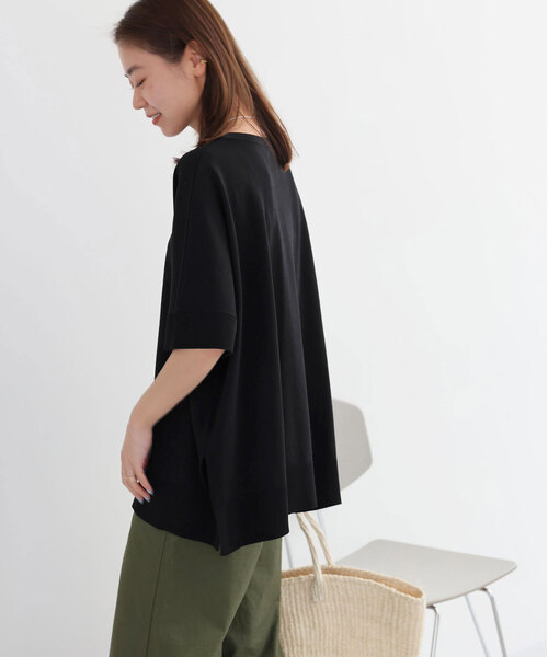 JOURNAL STANDARD relume（ジャーナルスタンダード　レリューム）の「《追加4》接触冷感 / ウォッシャブルクールポンチョプルオーバー（ニット/セーター・レディース・ブラウン/ブラック/ライトグレー・FREE）」の10枚目の写真