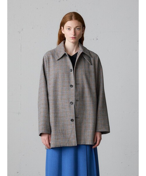 MidiUmi（ミディウミ）の「MidiUmi ステンカラーミドルコート（その他アウター・レディース・グレー/ブラック/ネイビー/ブラウン・FREE）」の3枚目の写真