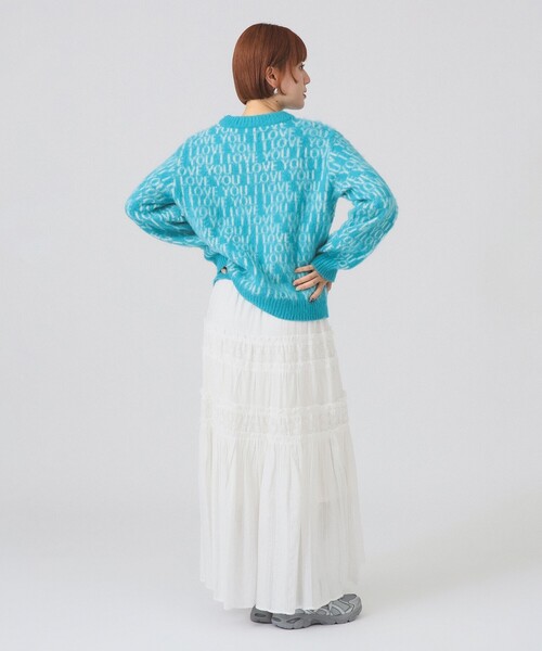 PENNEYS（ぺニーズ）の「【別注】PENNEY’S / シャギー ニット（ニット/セーター・レディース・オフホワイト/ライトブルー・ONE SIZE）」の8枚目の写真