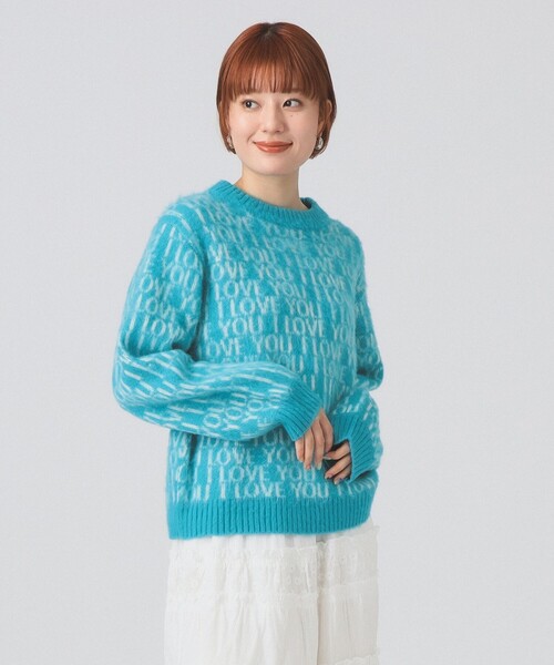 PENNEYS（ぺニーズ）の「【別注】PENNEY’S / シャギー ニット（ニット/セーター・レディース・オフホワイト/ライトブルー・ONE SIZE）」の9枚目の写真