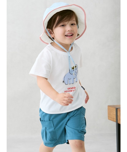 petit main（プティマイン）の「ハーフカーゴパンツ（カーゴパンツ・キッズ・モスグリーン/キナリ/ネイビー・90cm/100cm/80ｃｍ/110cm/120cm/130cm）」の5枚目の写真