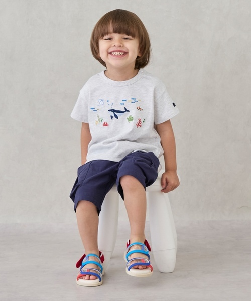 petit main（プティマイン）の「ハーフカーゴパンツ（カーゴパンツ・キッズ・モスグリーン/キナリ/ネイビー・90cm/100cm/80ｃｍ/110cm/120cm/130cm）」の9枚目の写真