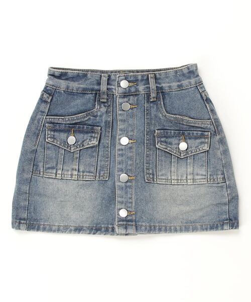 FREE STYLISTS（フリー スタイリスト）の「フロントボタンデニムミニ
