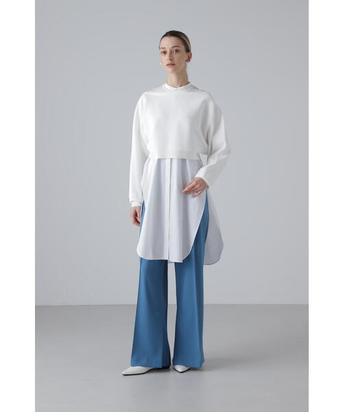 THOMAS MASON（トーマス メイソン）の「THOMAS MASON Coブロードブラウス（シャツ/ブラウス・レディース・ブラック/ブルー系その他2/ホワイト・38）」の9枚目の写真