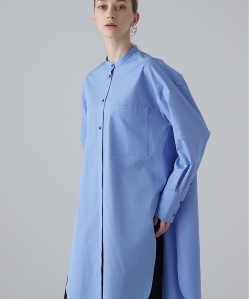 THOMAS MASON（トーマス メイソン）の「THOMAS MASON Coブロードブラウス（シャツ/ブラウス・レディース・ブラック/ブルー系その他2/ホワイト・38）」の3枚目の写真