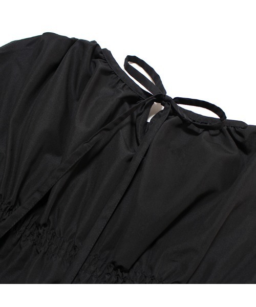 MODE ROBE（モードローブ）の「シャーリングブラウス（Tシャツ/カットソー・レディース・ブラック/ホワイト・FREE）」の12枚目の写真