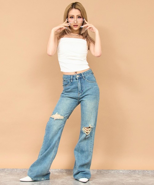 ANAP（アナップ）の「パッド付きバストギャザーベアキャミブラトップ（キャミソール・レディース・ブラック/ホワイト/ベージュ・FREE）」の6枚目の写真