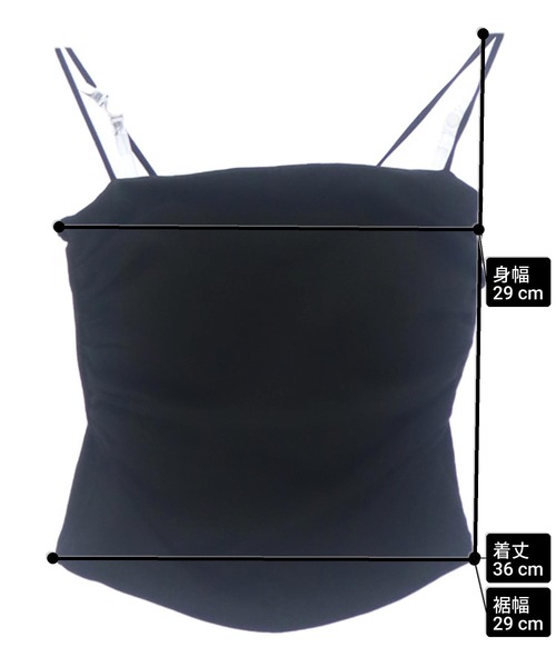 ANAP（アナップ）の「パッド付きバストギャザーベアキャミブラトップ（キャミソール・レディース・ブラック/ホワイト/ベージュ・FREE）」の15枚目の写真