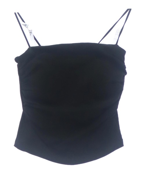 ANAP（アナップ）の「パッド付きバストギャザーベアキャミブラトップ（キャミソール・レディース・ブラック/ホワイト/ベージュ・FREE）」の21枚目の写真