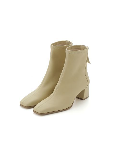 FRAY I.D（フレイアイディー）の「ストレッチショートブーツ（ブーツ・レディース・ワインレッド/ダークブラウン/ブラック/クリーム・36/37/38）」の4枚目の写真