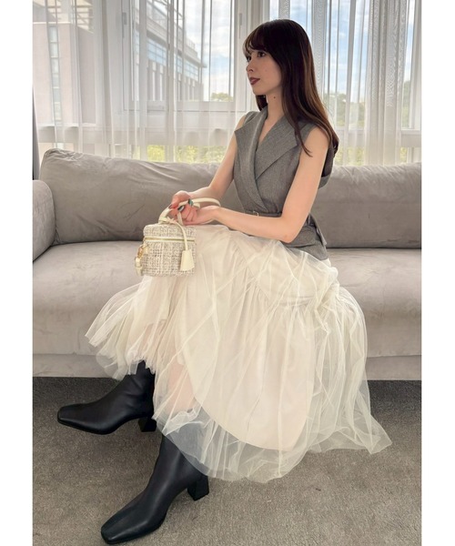 FRAY I.D（フレイアイディー）の「ストレッチショートブーツ（ブーツ・レディース・ワインレッド/ダークブラウン/ブラック/クリーム・36/37/38）」の6枚目の写真