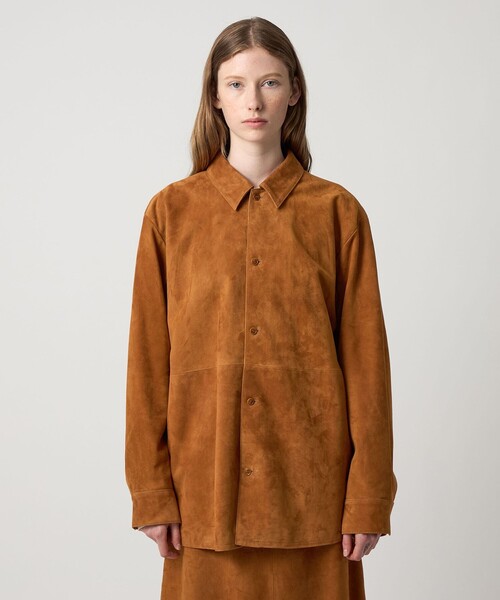 （値下げ中）ブラウン スエード シャツ　送料込み セール】＜Steven Alan＞スエード シャツ（シャツ/ブラウス）｜Steven
