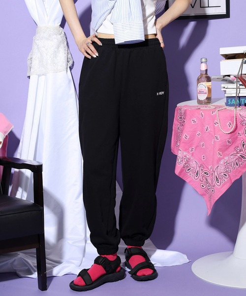 NERDY（ノルディ）の「ベレンクロゴジョガーパンツ（スウェットパンツ・レディース・ホワイト/ブラック・M/SS/L/S）」の11枚目の写真