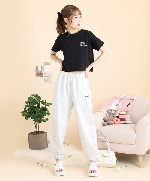 NERDY（ノルディ）の「ベレンクロゴジョガーパンツ（スウェットパンツ・レディース・ホワイト/ブラック・M/SS/L/S）」の8枚目の写真