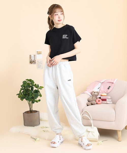 NERDY（ノルディ）の「ベレンクロゴジョガーパンツ（スウェットパンツ・レディース・ホワイト/ブラック・M/SS/L/S）」の9枚目の写真