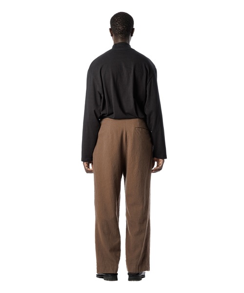 Sandinista(サンディニスタ)の「Wool Tuck Pants - Washed / 洗い晒しウールタックパンツ(その他パンツ・メンズ・ブラウン/ブラック・LARGE/MEDIUM/SMALL)」の9枚目の写真