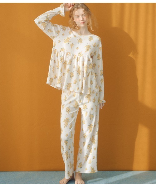 PEACH JOHN（ピーチジョン）の「グッドスリーピィＨＡＲＡマキパジャマ（ルームウェア/パジャマ・レディース・アイボリー/ベビーピンク/グレー/ライトピンク/ホワイト×イエロー/スモークピンク・ONE SIZE）」の18枚目の写真