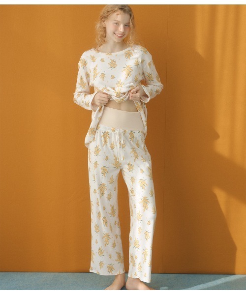 PEACH JOHN（ピーチジョン）の「グッドスリーピィＨＡＲＡマキパジャマ（ルームウェア/パジャマ・レディース・アイボリー/ベビーピンク/グレー/ライトピンク/ホワイト×イエロー/スモークピンク・ONE SIZE）」の19枚目の写真