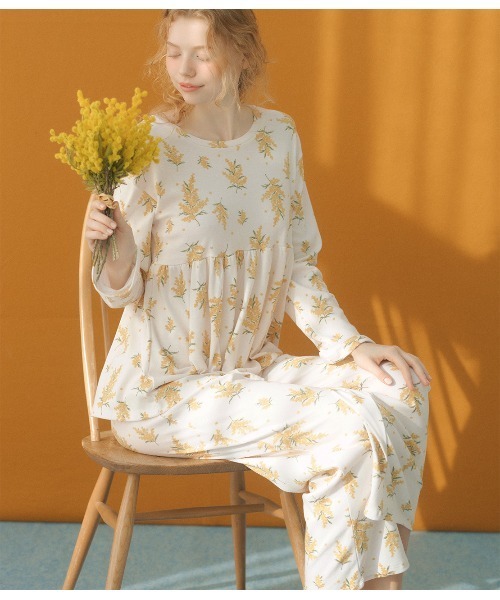 PEACH JOHN（ピーチジョン）の「グッドスリーピィＨＡＲＡマキパジャマ（ルームウェア/パジャマ・レディース・アイボリー/ベビーピンク/グレー/ライトピンク/ホワイト×イエロー/スモークピンク・ONE SIZE）」の21枚目の写真