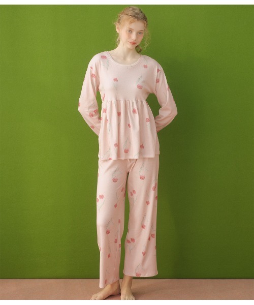 PEACH JOHN（ピーチジョン）の「グッドスリーピィＨＡＲＡマキパジャマ（ルームウェア/パジャマ・レディース・アイボリー/ベビーピンク/グレー/ライトピンク/ホワイト×イエロー/スモークピンク・ONE SIZE）」の22枚目の写真