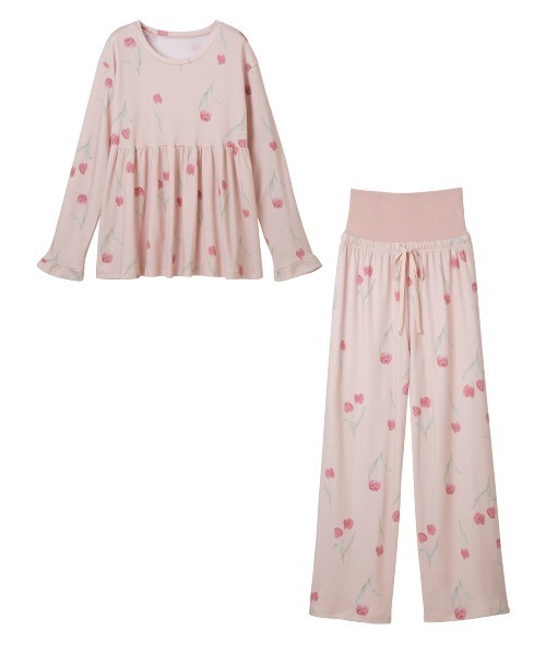 PEACH JOHN（ピーチジョン）の「グッドスリーピィＨＡＲＡマキパジャマ（ルームウェア/パジャマ・レディース・アイボリー/ベビーピンク/グレー/ライトピンク/ホワイト×イエロー/スモークピンク・ONE SIZE）」の13枚目の写真