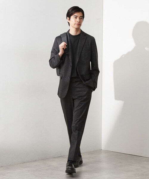 THE SHOP TK （ザ ショップ ティーケー ）の「ライトTRジャージスラックス【洗濯機OK/毛玉ができにくい/ストレッチ/セットアップ可】（その他パンツ・メンズ・チャコールグレー/ネイビー/グレー系その他・04/03/02/01）」の14枚目の写真