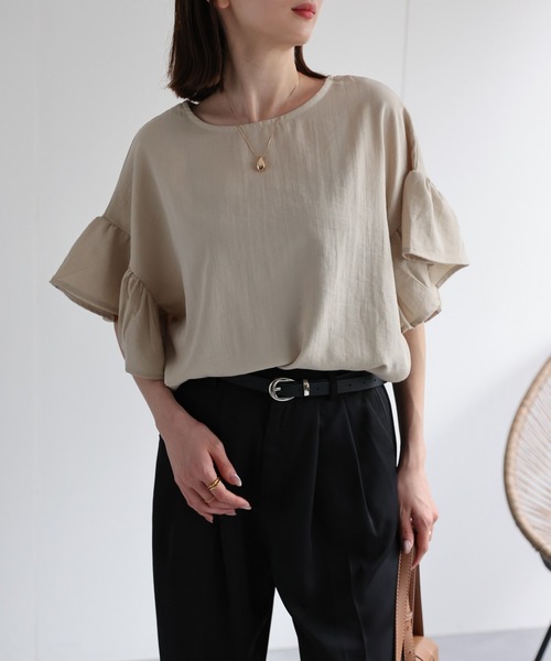 2点おまとめ購入　Sov. 袖フリルスリーブブラウス　マッキントッシュ ニット 2点おまとめ購入Sov. 袖フリルスリーブブラウスマッキントッシュ ニット