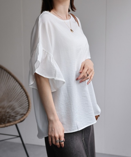 model：162cm 着用サイズ：F