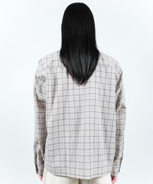 JIEDA（ジエダ）の「SEERSUCKER ZIP SHIRT（シャツ/ブラウス・メンズ・チェック・1/2）」の5枚目の写真
