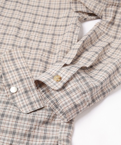JIEDA（ジエダ）の「SEERSUCKER ZIP SHIRT（シャツ/ブラウス・メンズ・チェック・1/2）」の9枚目の写真