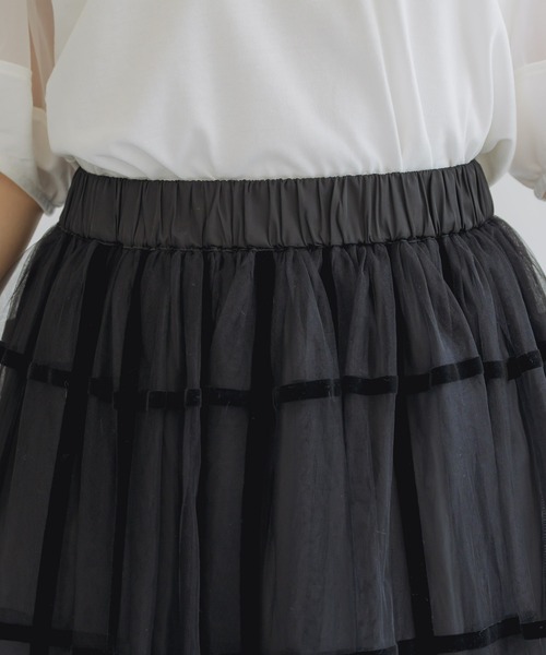 KATHARINE ROSS（キャサリンロス）の「【KATHARINE ROSS】チェックフロッキープリントスカート（スカート・レディース・ブラック/ボルドー・MEDIUM）」の20枚目の写真