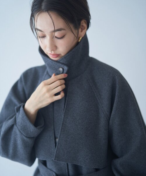 Remind me and forever(リマインドミーアンドフォーエバー)の「アレンジカラーロングコート(チェスターコート・レディース・ブラック/アイボリー/ブラウン/チャコールグレー・FREE)」の11枚目の写真